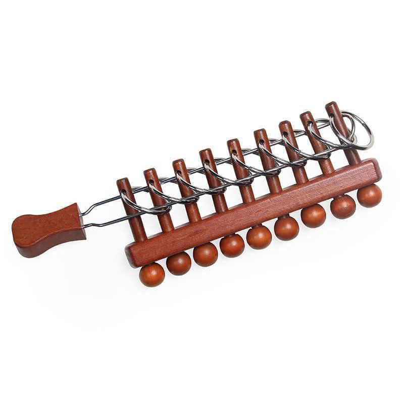 Woodworking Game - Classical Chinese Nine Linked Rings Puzzle