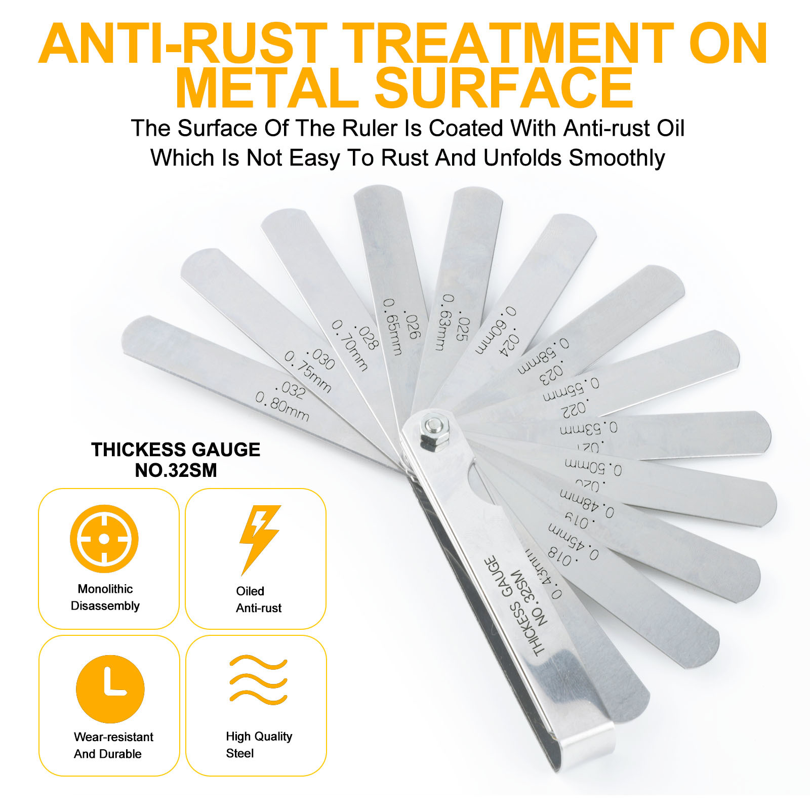Marking Gauge Tool - Stainless Steel Feeler Gauge Dual Marked