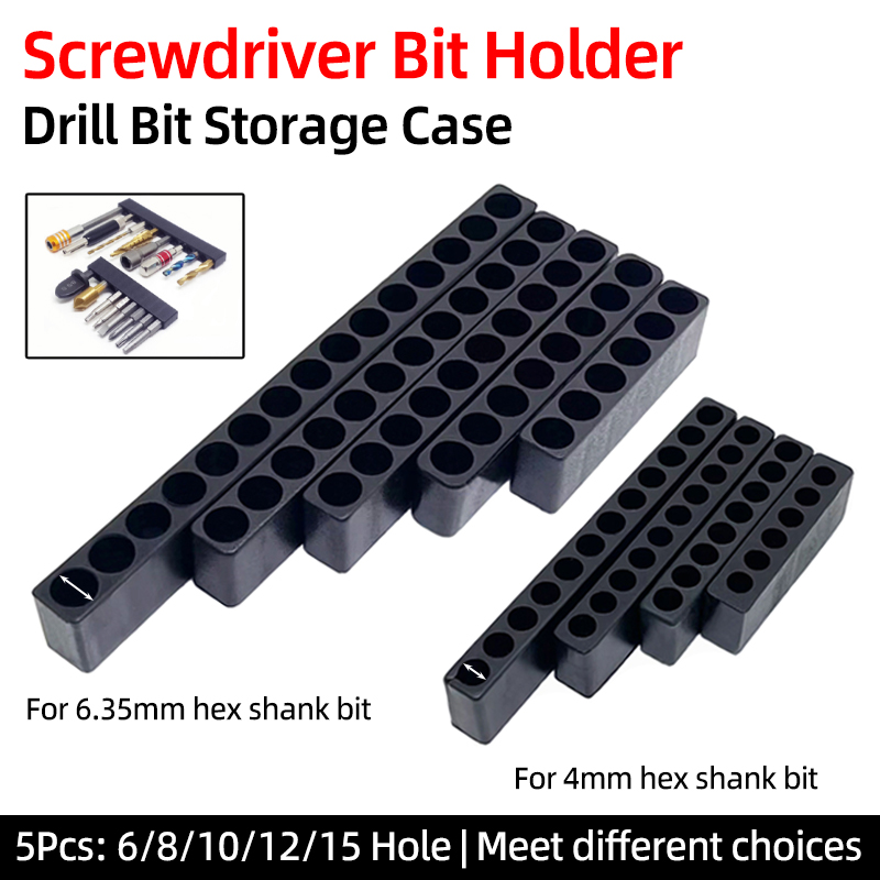 Woodworking Or Woodworking - 5Pcs Set 6/8/10/12/15 Holes 6.35mm/4mm Hex