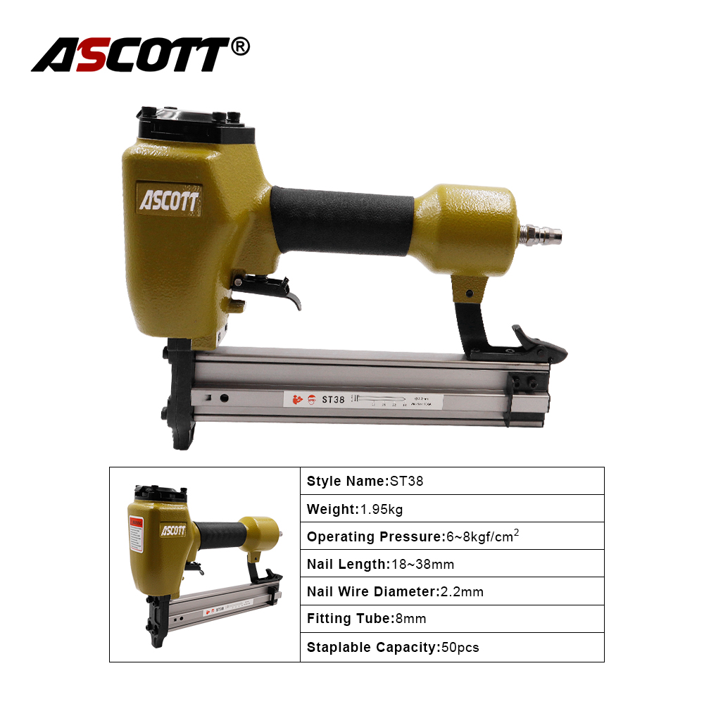 Ascott 14Ga Pneumatic Concrete - Woodworking Nail Gun 评论和价格