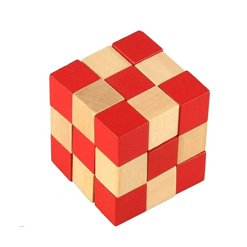 Wooden Snake Cube Puzzle IQ Lo - Woodworking Game 评论和价格