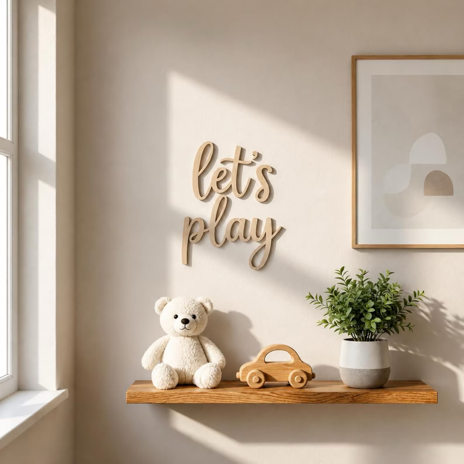 Let's Play Wooden Wall Sign, P - Woodworking For Beginners 评论和价格