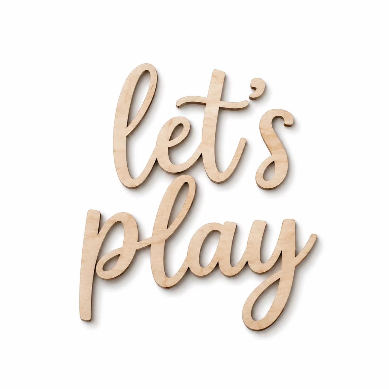 Let's Play Wooden Wall Sign, P - Woodworking For Beginners 评论和价格