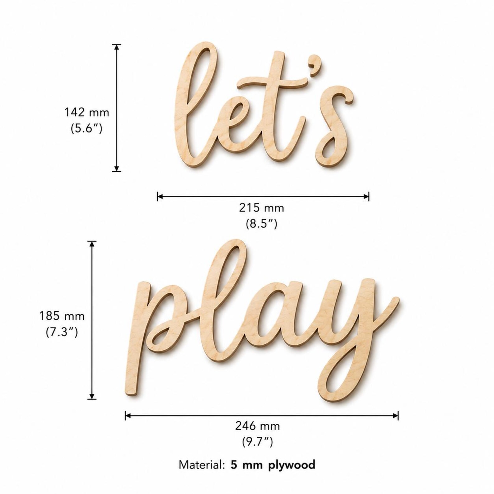 Let's Play Wooden Wall Sign, P - Woodworking For Beginners 评论和价格
