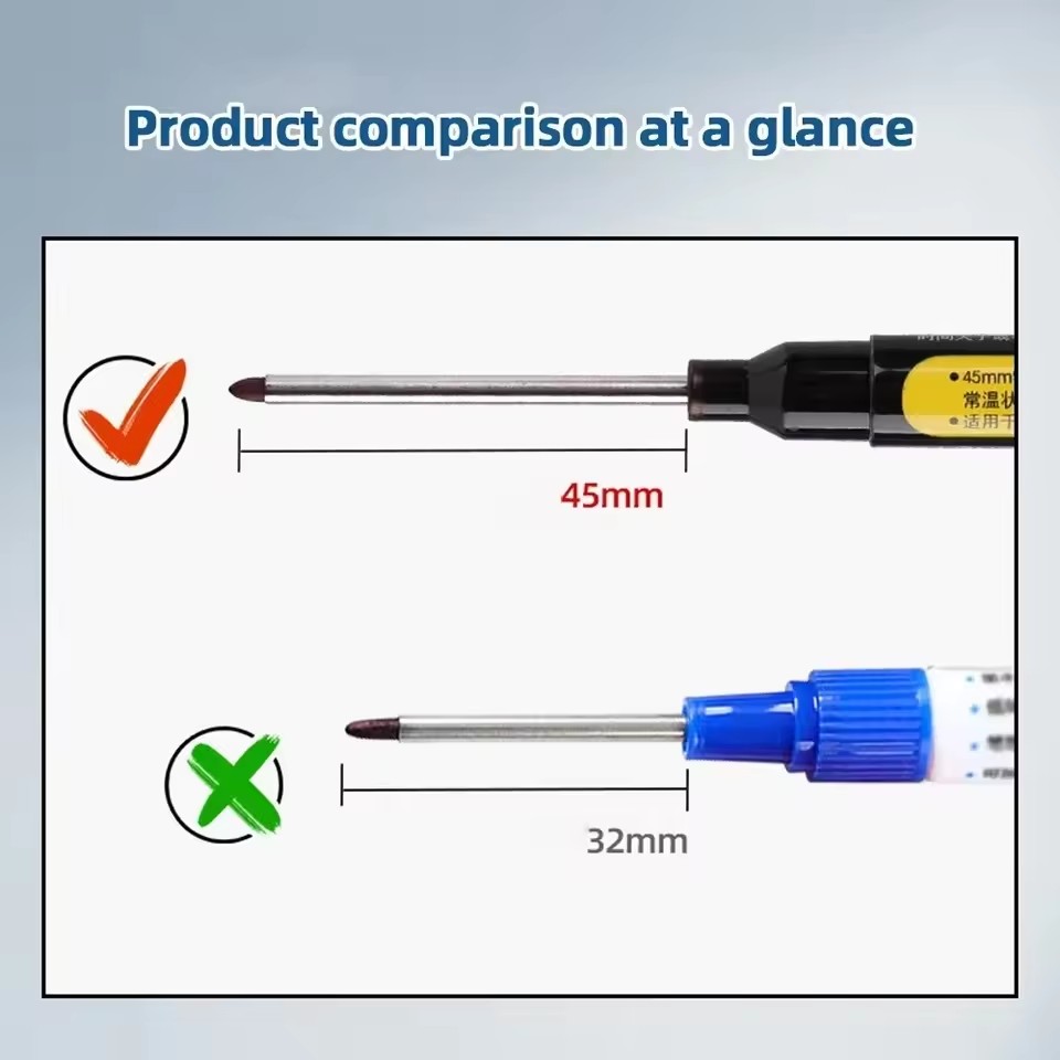 45mm Waterproof Long Head Nib  - Woodworking Carpenter 评论和价格