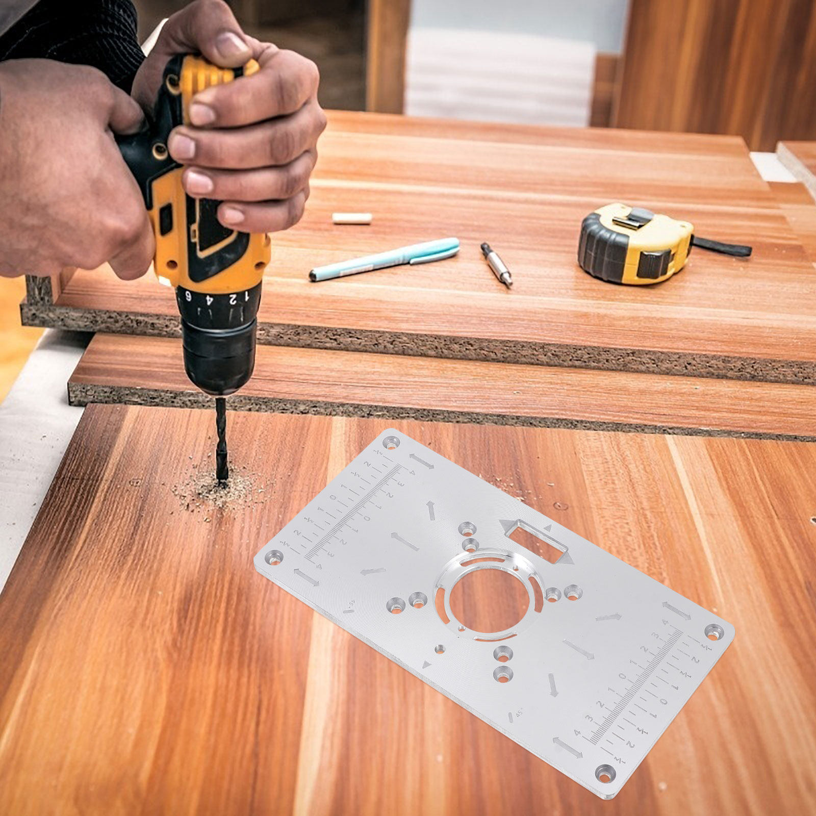 1Set Router Table Insert Plate - Woodworking Boards 评论和价格