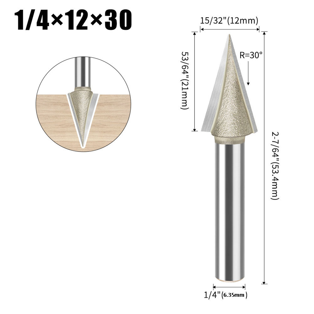 Carbide V Bit 30 Degree V Shap - Woodworking Or Woodworking 评论和价格